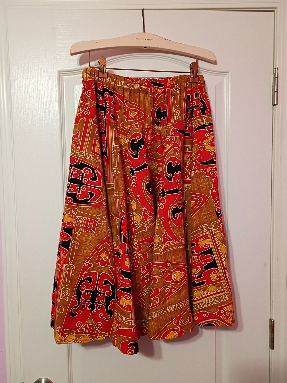Handmade Vintage Barkcloth Circle Skirt